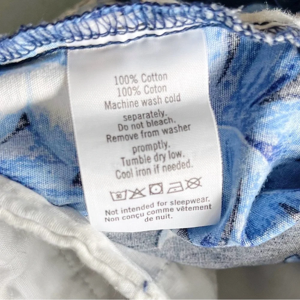 Janie & Jack Tropical Floral Poplin Navy Blue Shorts Size 12-18 Months
